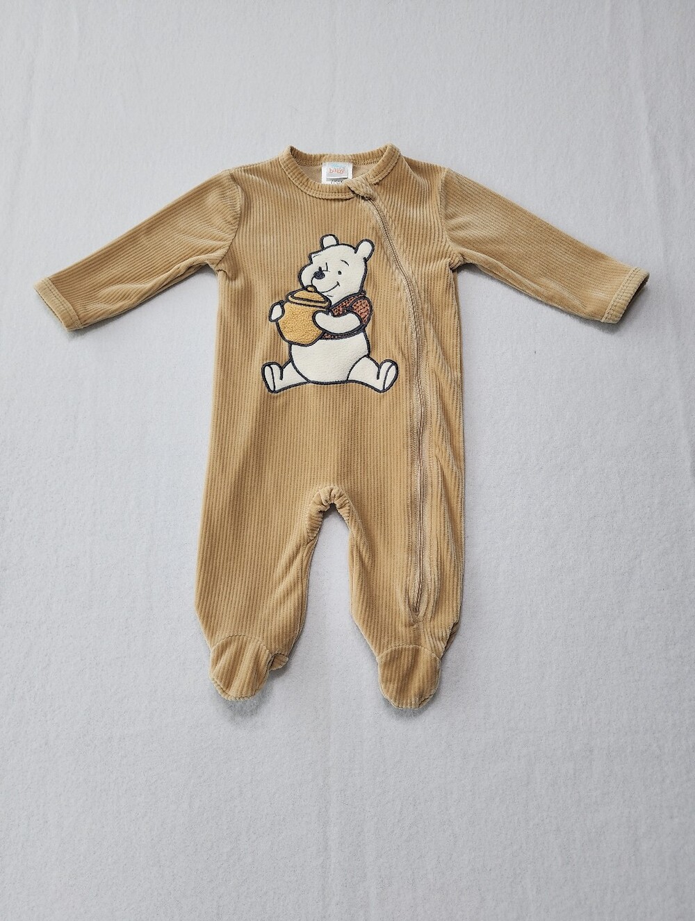 Disney Baby Winnie The Pooh 3Pc Outfit Set 0-3M Bear Hoodie Neutral - Picture 2 of 14
